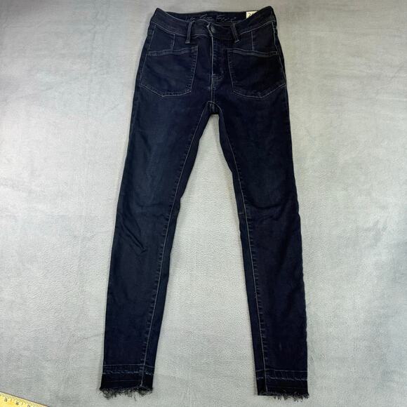 We the Free‎ People Womens Ivy Mid Rise Released Hem Skinny Jeans Seal Blue  26 - Picture 1 of 12